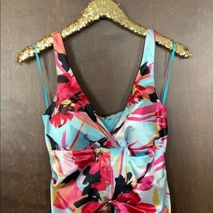 Cache Floral Ruched Dress